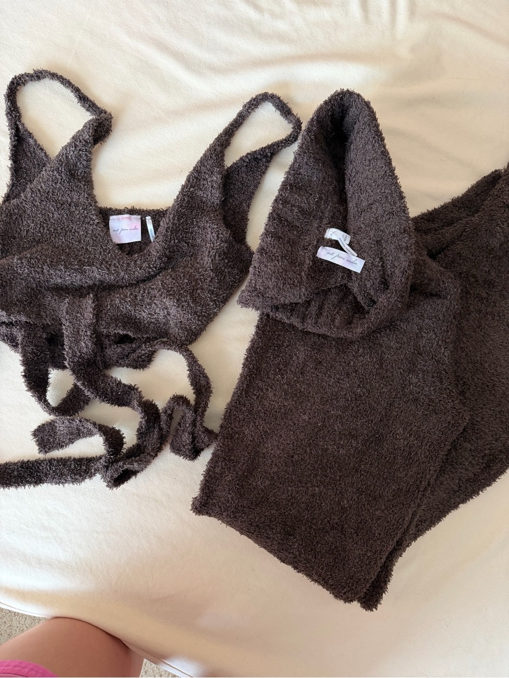 Urban Outfitters Out From Under Brown Fuzzy Lounge Set